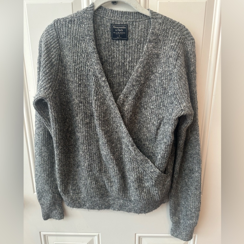 Abercrombie wrap front sweater